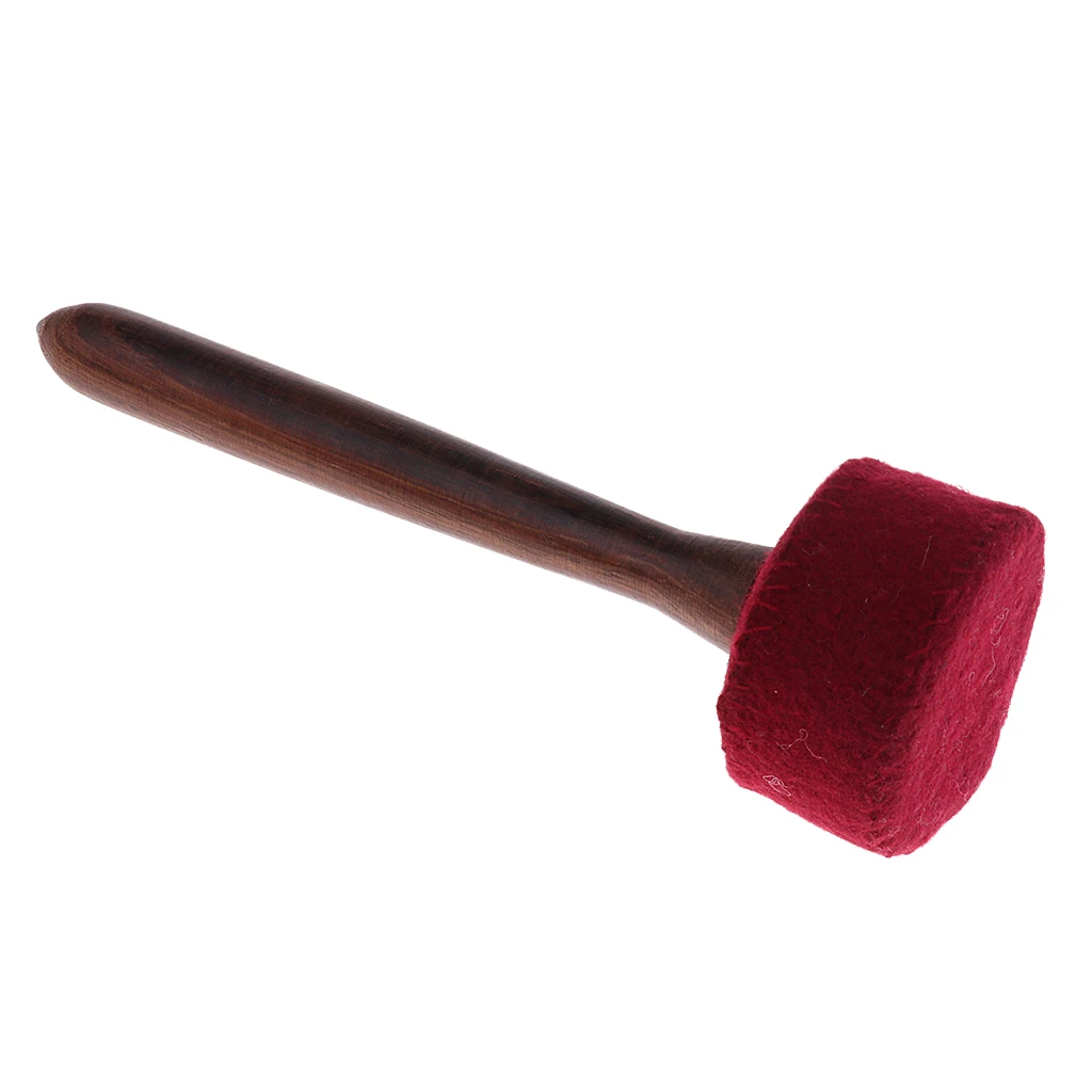  2pcs Handmade Felt Wood Handle Striker Mallet Tibetan for Singing Bowl Gong