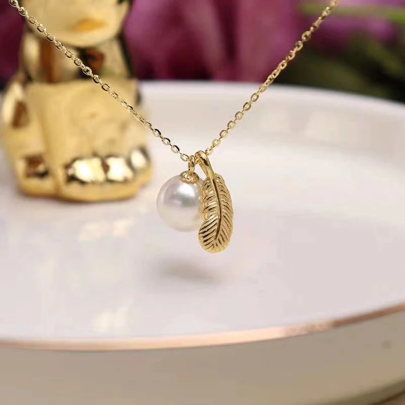 

Feather 925 Sterling Silver Pendant Base Settings Mountings Findings Parts for Pearl Coral Jade Beads Stones Crystal