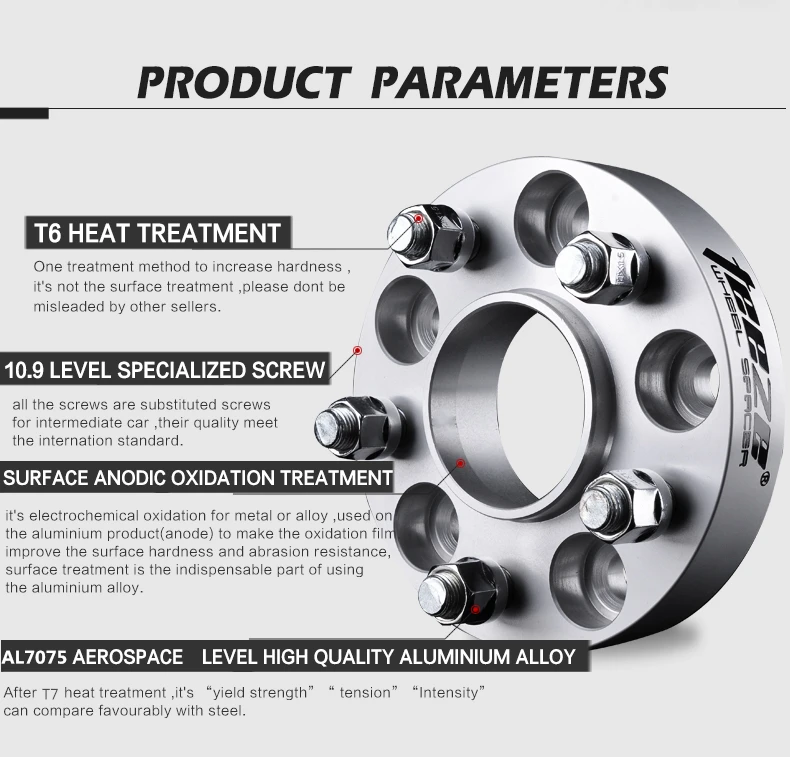 TEEZE литые диски rim spacer Адаптеры 5x127 CB 71,6 мм для Dodge JCUV Journey FIAT Freemont Jeep Grand Cherokee автомобильный Стайлинг 25 мм