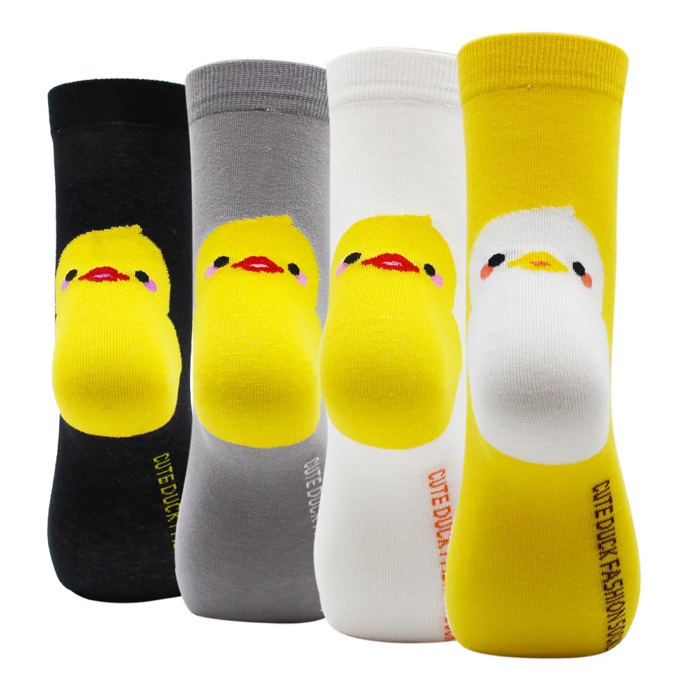 4-5 Pairs Newest Colorful Harajuku Korean Kawaii Cute Women Socks Cartoon Cat Dog Owl Stripe Avocado Girl Cotton Socks