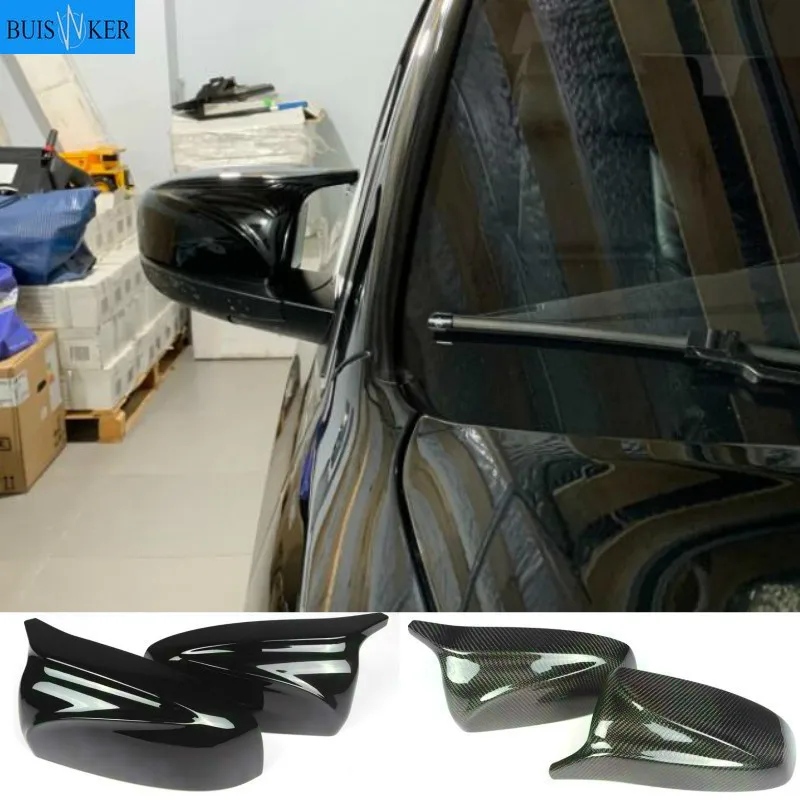 

A Pair Carbon Fiber/ABS Mirror Cover X5 X6 Car Side Rearview Mirror Cap Cover Replacement For BMW X5 X6 E70 E71 2007-2013