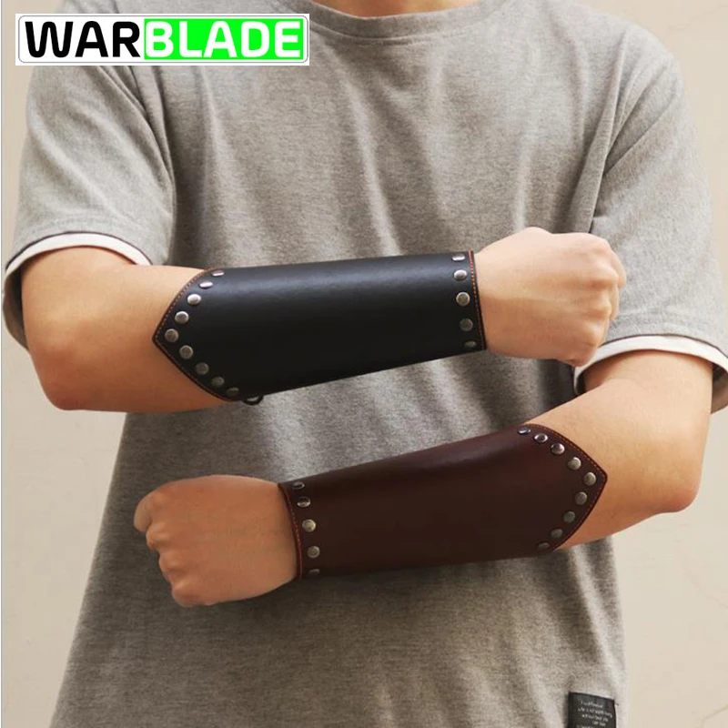 WarBLade, 1 шт., поддержка рук, для мужчин, wo, для мужчин, спортивные, искусственная кожа, нарукавники, на шнуровке, гетры, браслет, широкий, нарукавник, защитный, на руку, броня