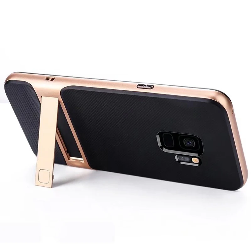 Royce Gold Чехол на заднюю панель телефона для samsung Galaxy S9/S9 Plus, чехлы с 3D подставкой, силиконовый гибридный чехол из ТПУ 360, чехол для samsung S9 S9Plus Galaxy ys9 Funda Capa - Цвет: Royce Gold