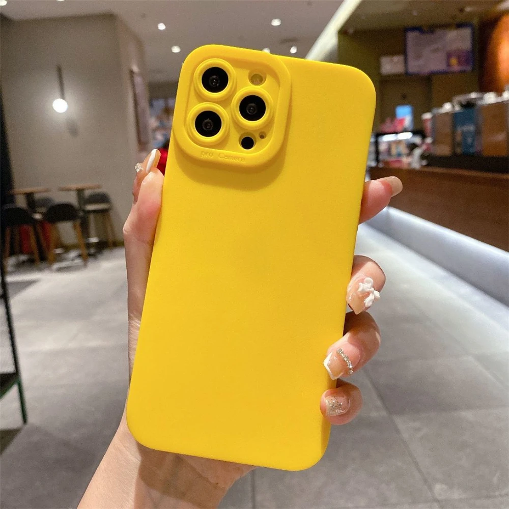 iphone 13 pro max clear case Colorful Thin Soft Silicone Case For iPhone 13 12 Mini 11 Pro Max 7 8 Plus X S XR XS SE 2020 Matte Candy Cover Camera Protection iphone 13 pro max case clear