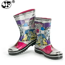 Женские резиновые сапоги; коллекция года; Разноцветные женские резиновые сапоги; Модные непромокаемые сапоги; нескользящая женская обувь на низком каблуке; gbnyu