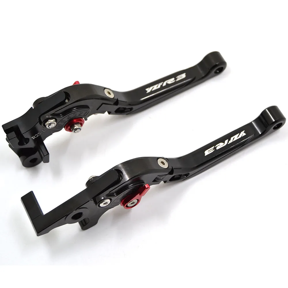 JAER МОТОЦИКЛ ЧПУ продление тормозной рычаг сцепления для Yamaha YZF R3 YZFR3 ABS- R25 2013 - Цвет: Black Levers Set