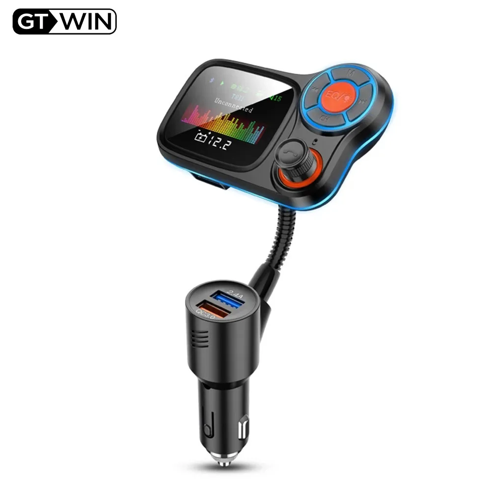 FM Transmitter Wireless Bluetooth Hands-free Car Mp3 MP4 Player LED Color Screen QC3.0 High Current Output Fast Charger | Электроника