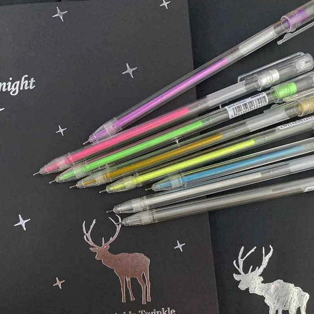 12Pcs/Set Ballpoint Pen Set Glitter Gel Pens For School Office