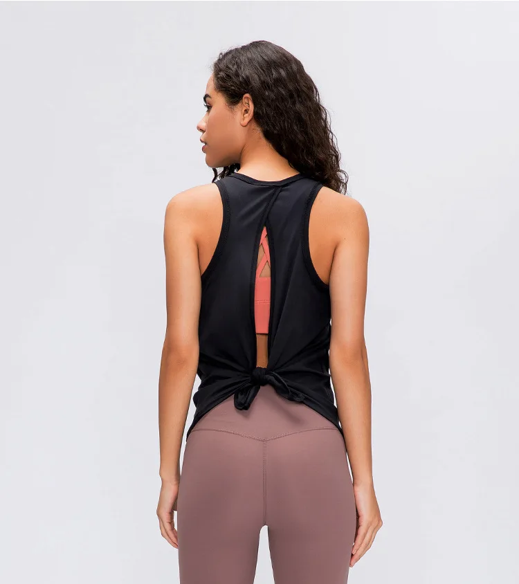 Solid Color Fitness Women Tank Top Back Strap Yoga Shirt Vest Loose-fitting Blouse Gym Clothe Breathable Quick-drying Sportswear Solid Color Fitness Women Tank Top Back Strap Yoga Shirt Vest Loose-fitting Blouse Gym Clothe Breathable Quick-drying Sportswear