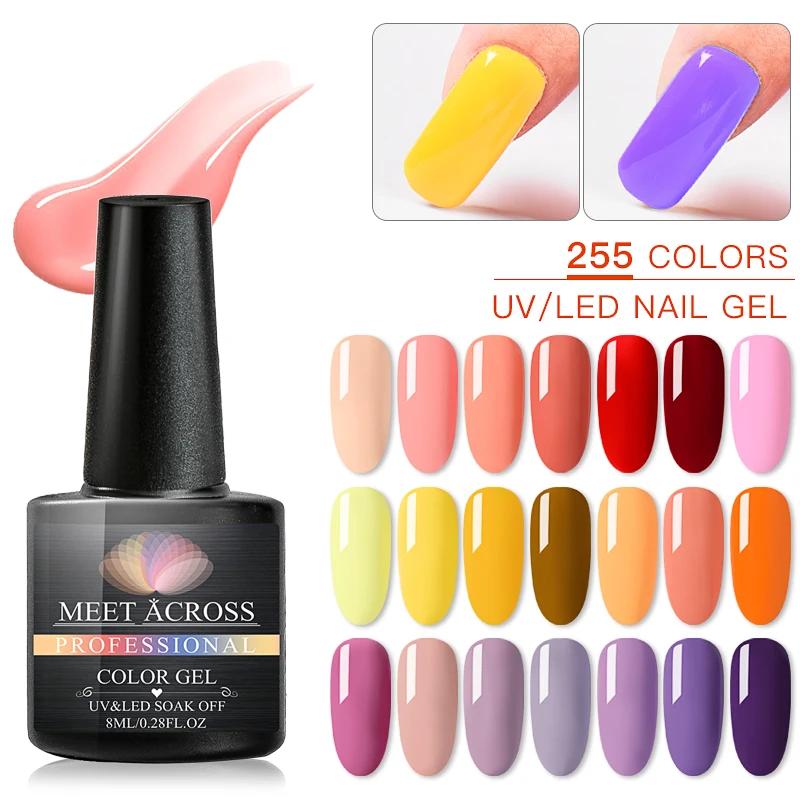 Гель-лак для ногтей, 8 мл, розовый, фиолетовый цвет, серия, УФ светодиодный лак для ногтей, Перманентный гель, 60 цветов, впитывающий Гель-лак для ногтей