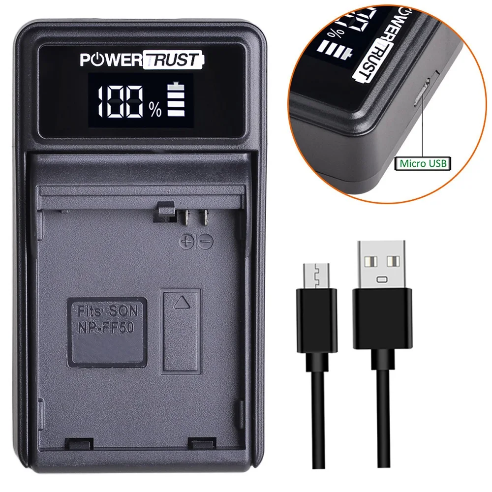 PowerTrust Rechargeable Battery Pack for Sony NP-FF71, NP-FF70, NP