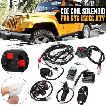 

Full Electrics Wiring Harness Loom CDI Coil For GY6 150CC ATV Quad Go Kart With Rectifier+ Solenoid Relay+ Ignition Switch