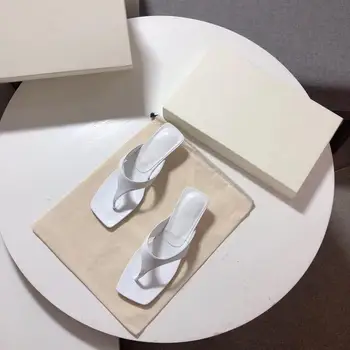 

Shoes Women Outdoor Female Indoor Shoes Genuine Cow Leather High Heel Fashion Female Slippers Women Sandals Femmes