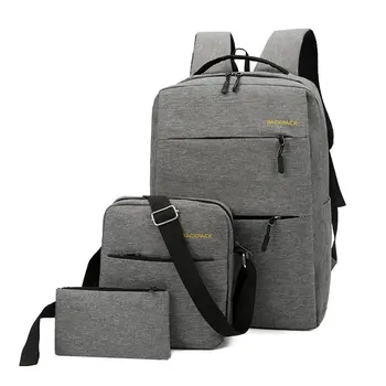 

Litthing School Backpack 3 pcs/set Unisex School Backpack Teenage Student Shoulder Bag Casual Compound Travel bag