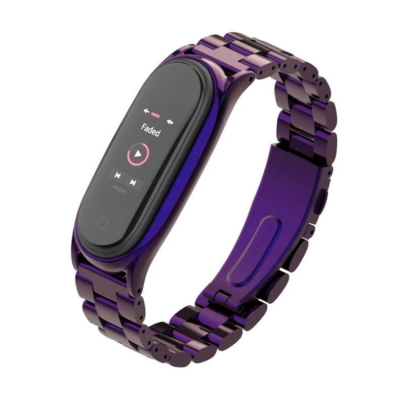 Mi Band 4 ремешка металлическая нержавеющая сталь для Xiao mi совместимый браслет band4