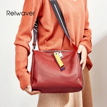 Женская сумка на плечо из натуральной кожи с заклепками, Модная стильная сумка-мессенджер, мотоциклетные мягкие сумки через плечо с широким ремешком для женщин