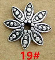  30Pcs Antique Silver Plated Flower Bead Caps Metal Spacers for Jewelry Making Bracelet Accessories Findings DIY HK104 