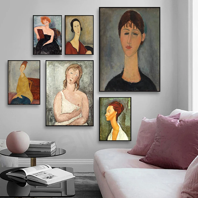 Moderne Amedeo Modigliani Beste Canvas Schilderij Posters En Prints Wall  Art Pictures Voor Woonkamer Thuis Wanddecoratie Cuadros|Schilderij &  Schoonschrift| - AliExpress