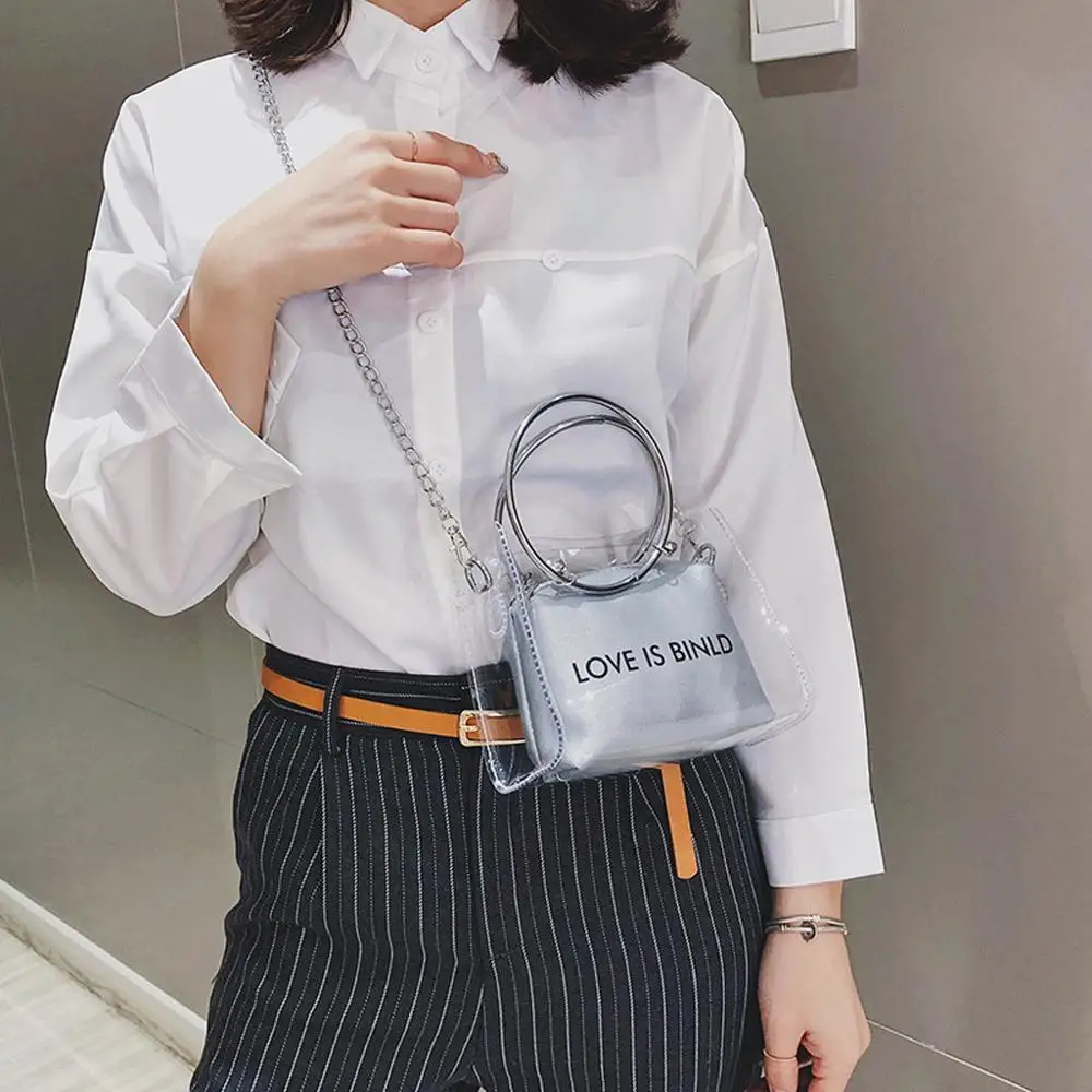 

handbag Transparent Shoulder Bag Messenger Bag clear bags Wallet bags for women 2019 leather bags women Trend Lady Square Bags@