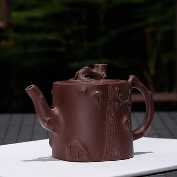 

Purple clay plum tea pot yixing kung fu kettle drinkware