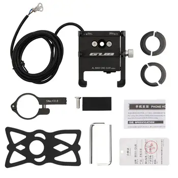 

Bike Phone Holder Aluminum USB Rechargeable Motorcycle Electric Bike Anti-shock Mount Support GPS Fork For XiaoMi M365