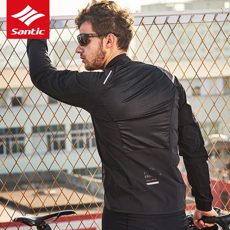 

New Santic Men Cycling Outdoor Sports Skin Clothing MTB Road Bike Light Waterproof Breathable Comfort Spring and Autumn