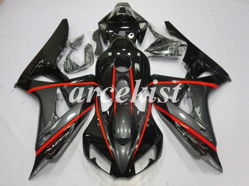 

Top Injection Mold New ABS Motorcycle Full Fairings kit Fit for CBR1000RR 06 07 CBR1000RR CBR1000 2006 2007 body set gray black