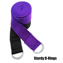 Регулируемый пояс для йоги для дома и спортзала, фитнес-оборудование, браслет для йоги с d-образной пряжкой, растягивающийся ремень для йоги, растягивающийся ремешок для йоги