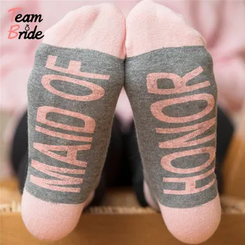 

Bride To Be 1 pair Bridesmaid Bride Maid of Honour Team Bride Wedding Socks Bachelorette Socks Bride gifts
