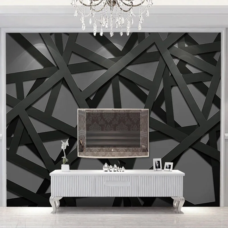 Custom-Any-Size-Mural-Wallpaper-3D-Stereo-Black-Cool-Geometry-Fresco-KTV-Bar-Self-Adhesive-Waterproof (2)