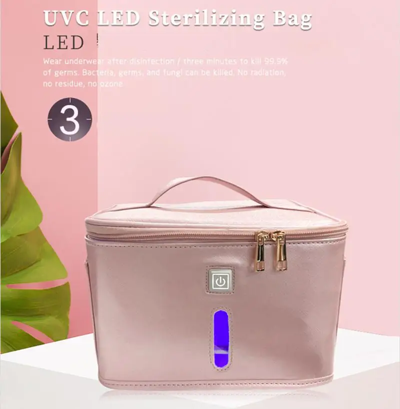 

LED Purple Light Disinfection Bag UV 59 Seconds Odor Removal Storage Box for Home