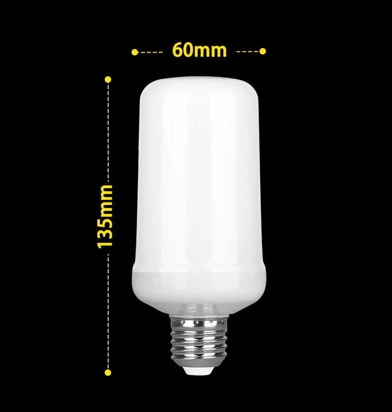 E14 E27 Светодиодный светильник с динамическим пламенем, лампы с эффектом горения, Рождественский домашний сад, имитирующий гравитационный декор, лампа - Испускаемый цвет: E27