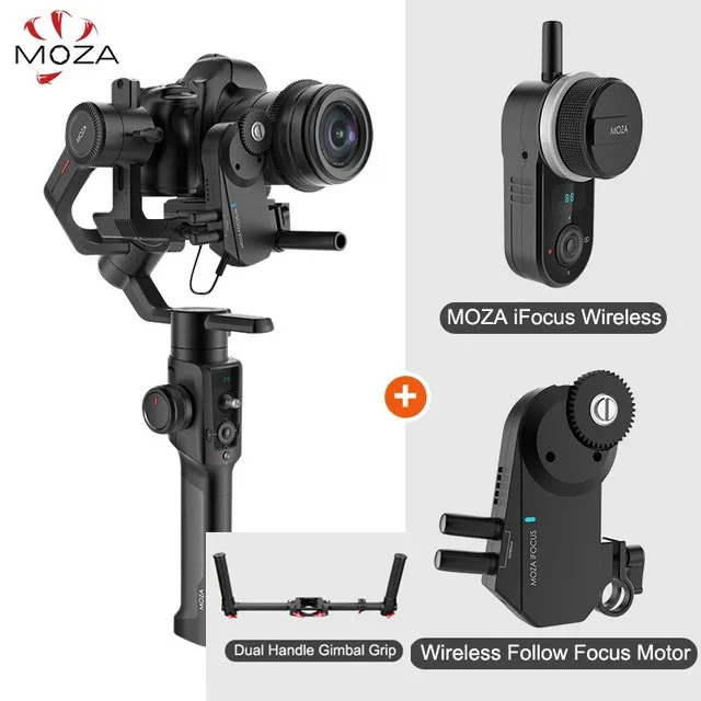 Moza Air 2 3 оси ручной карданный стабилизатор для DSLR Canon 5D Mark IV sony A7S A7R3 Lumix GH4 DSLR DV беззеркальных камер DV - Цвет: w dual focus kit
