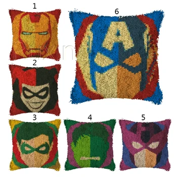 

Cartoon Cushion Latch Hook Kit Cartoon Pillow Mat DIY Craft Horse Rabbit Cross Stitch Needlework Crocheting Cushion Embroidery