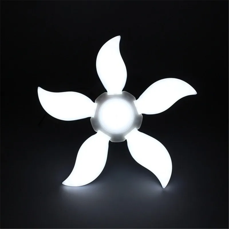 

LED Lamp 4800LM Foldable E27 Bulb Adjustable Fan Blade Deformable Ceiling Lighting AC 85-265V For Workshop Home Office Garage