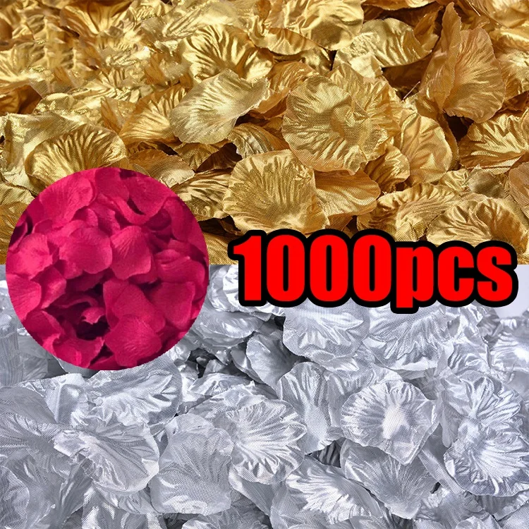 H6b9ad0a8a0074ac4a03a5e989a5d988aP 1000pcs Love Romantic Warm Silk Rose Artificial Petals Scattered Flowers Wedding Anniversary Festive Party Favors Decoration