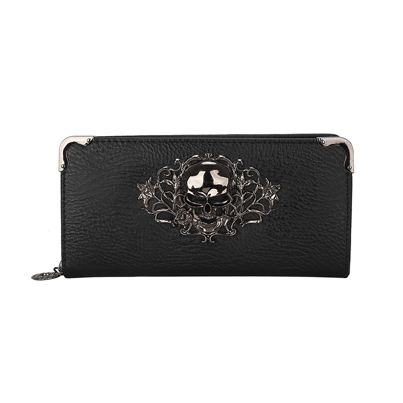 Elegant Skull-Style Women's Wallet – Long Luxury Design Card Holder & Phone Bag