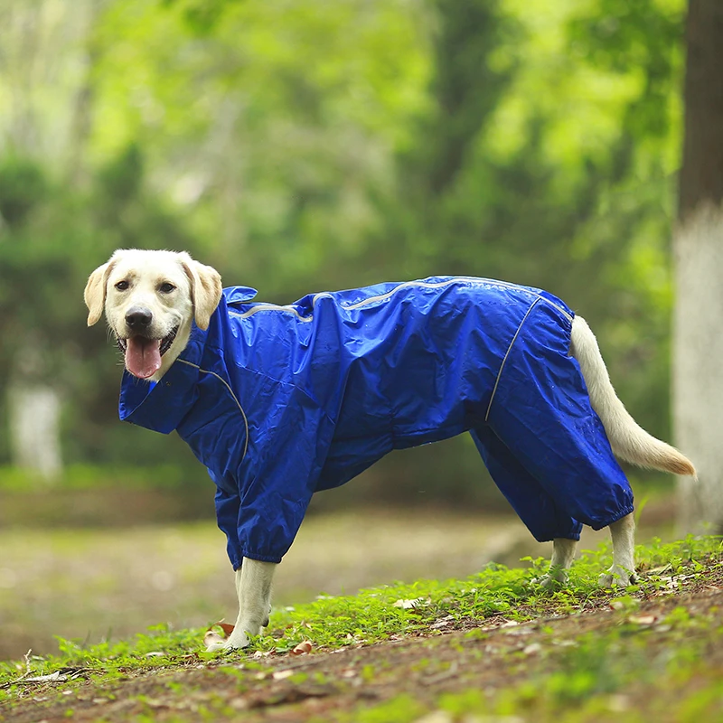 com capuz macacão para cães grandes pequenos macacão capa chuva labrador