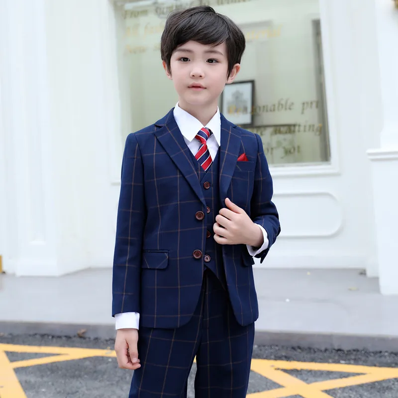 

BOY'S Pieces Set Children Small Suit Three Suit CHILDREN'S Dresses of Bride Fellow Kids Boy Young STUDENT'S Host Costume