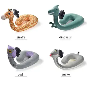 

U-shaped Pillows Travel Pillow Neckrest Travel Plane Home Neck Pillows Gooseneck Mobile Phone Holder Lazy Bracket Pillow