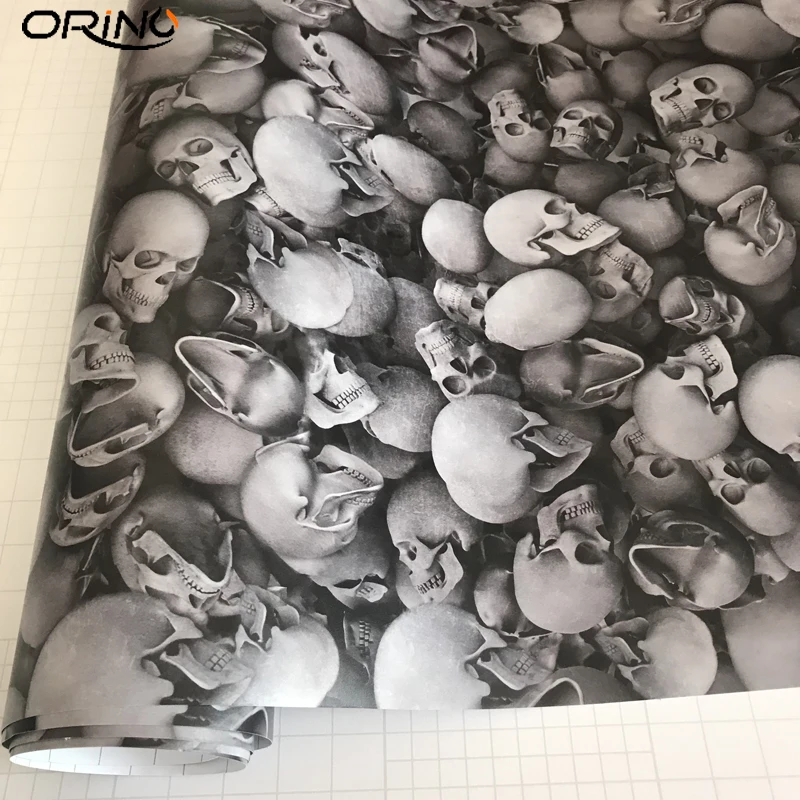 Skull Car Sticker Bomb Vinyl Film-1