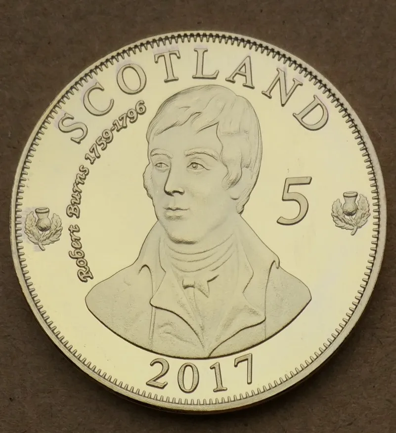 Позолоченная металлическая монета Scotland rotor Burns памятная медаль художественные