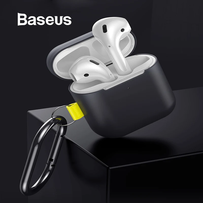 Чехол для аирподс Защитный чехол Baseus для Airpods 1 2, защита от потери, беспроводные Bluetooth наушники для Air Pods, чехол, противоударный чехол чехол для наушников Поддержка беспроводной зарядки