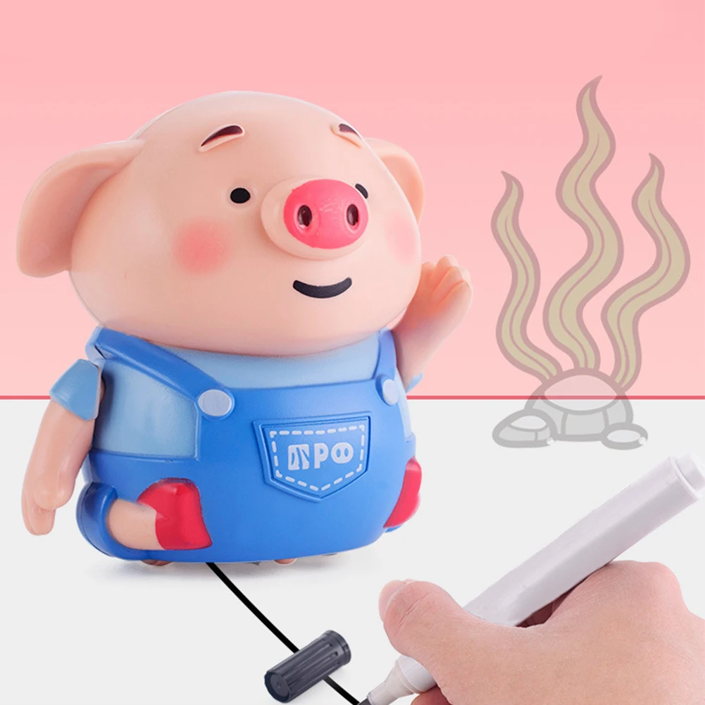 Развивающая игрушка волшебный день рождения Индуктивный чёрный футляр с рисунком поросёнка который Дети светильник Музыка Подарочная Mini USB зарядки воображение Электрический