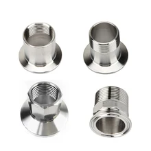 Ponteira sanitária com rosca tripla, encaixe de tubulação em aço inoxidável de 1/4 "1/2" 1/2 "ssc, 1 peça