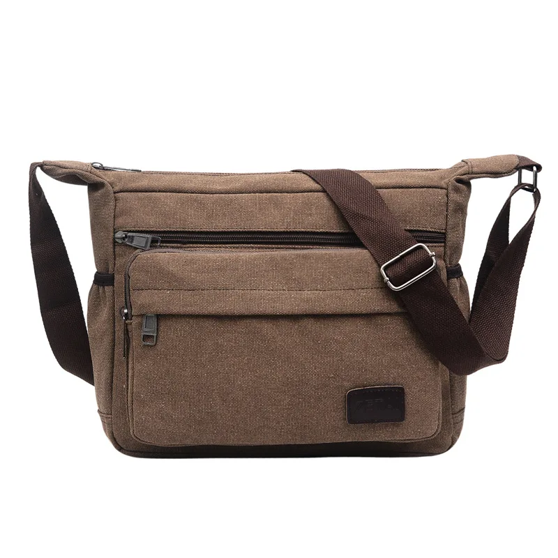 

Korean-style Retro Men Single-shoulder Canvas Bag Large Capacity Multi-functional Oblique Bag Outdoor Sports Casual Men's Bag