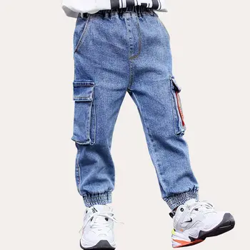 

Jeans For Boys Letter Pattern Kids Boy Jeans Casual Style Jeans Kid Patchwork Children's Clothes 6 8 10 12 14