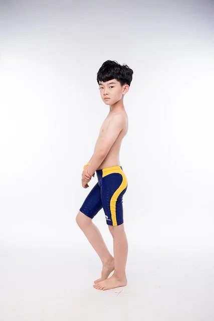 HXBY/Профессиональная детская одежда для плавания; купальный костюм для мальчиков; плавки для мужчин; одежда для плавания; плавки для мужчин; Шорты для плавания; купальный костюм - Цвет: YG01 BLUE
