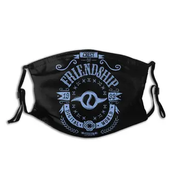 

Friendship Non-Disposable Face Mask Digimon Anti Bacterial Dustproof Mask With Filters Protection Mask Respirator Mouth Muffle