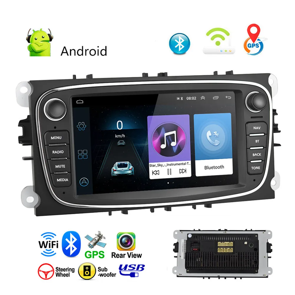 7 дюймов Автомобильный стерео gps навигация автомобильное радио Android Bluetooth USB SD